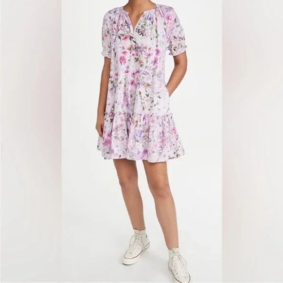 Generation Love Michela Lilac Floral Bloom Dress Purple Sz Xs Nwot